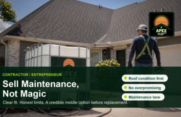 Selling Roof Maintenance Without Overselling It